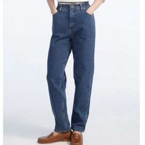 L.L. Bean Original Relaxed Fit Tapered Leg blue Jeans NWT Size 20 medium tall